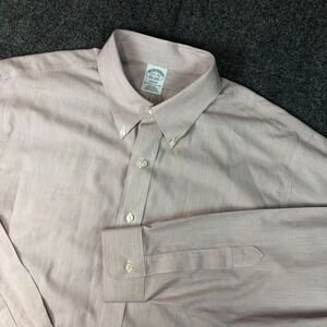 Brooks Brothers Regent Fit Non Iron Striped Button Down Shirt Men's 17.5 35